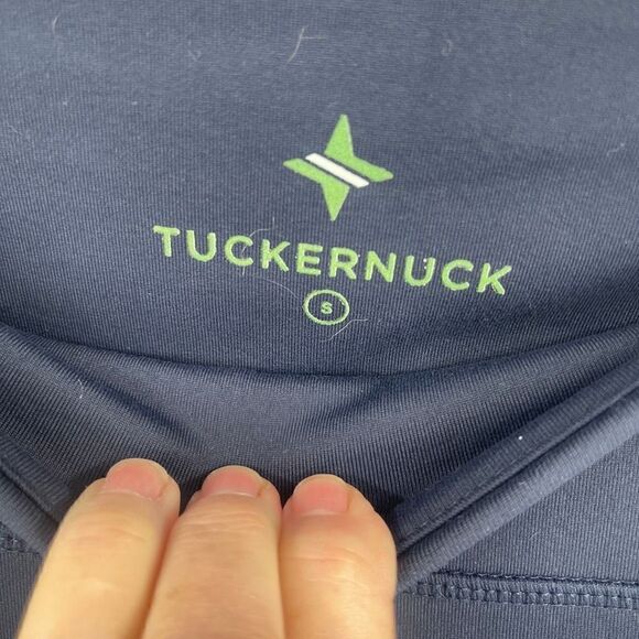 Tuckernuck Navy Blue Trellis Check High Rise Compression Leggings Size Small - Picture 3 of 5